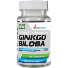 Антиоксидант WestPharm Ginkgo Biloba 60 мг 60 капсул