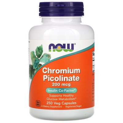 Витамины NOW Chromium Picolinate 200 мкг 250 капсул