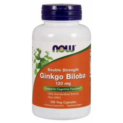 Антиоксидант NOW Ginkgo Biloba Plus 120 мг 100 капсул