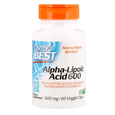 Антиоксидант Doctor's Best  Alpha Lipoic Acid 600 мг 60 капсул