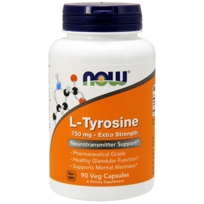 Аминокислота NOW L-Tyrosine 750 мг 90 капсул
