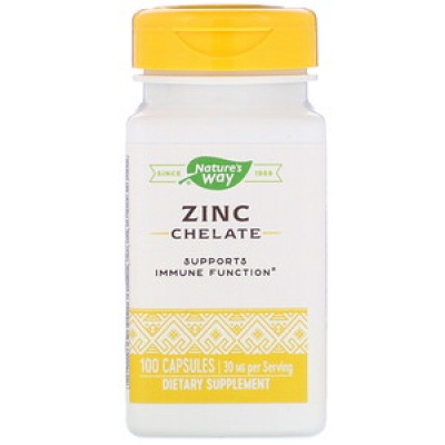 Витамины Nature’s Way Zinc Chelate 30 мг 100 капсул