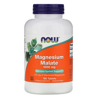 Витамины NOW Magnesium Malate 1000 мг 180 таблеток