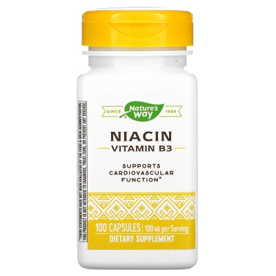 Витамин Nature's Way, Ниацин, Витамин B3 100 мг 100 капсул