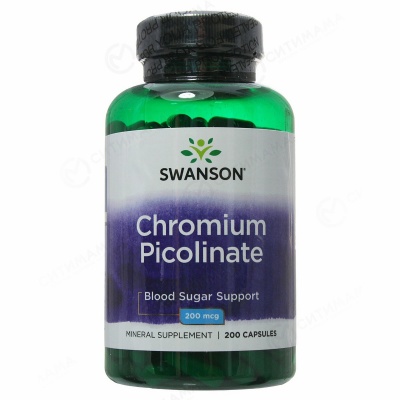 Витамины Swanson Chromium Picolinate 200 мкг 100 капсул