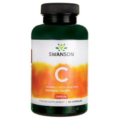 Витамины Swanson Vitamin C W/Rose Hips 1000 мг 90 капсул