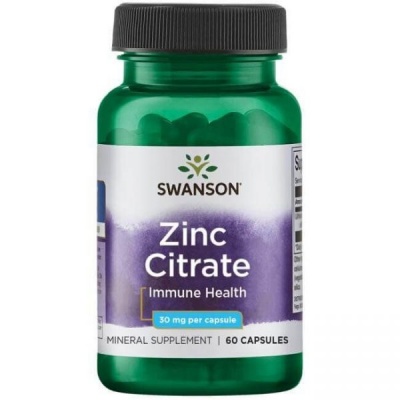 Витамины Swanson Zinc Citrate 30 mg 60 капсул