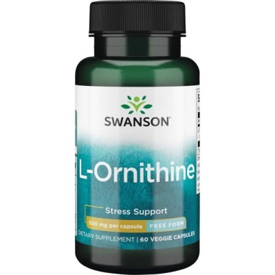 Аминокислота Swanson L-Ornithine 500 mg 60 капсул