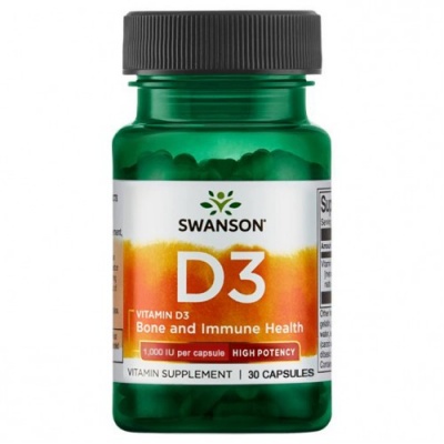 Витамины Swanson D3 25 mcg 30 капс
