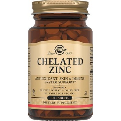 Витамины Solgar Chelated Zinc 100 таблеток