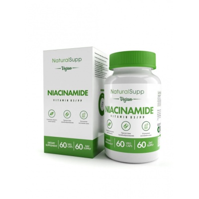 Витамины NaturalSupp NIACINAMIDE (VITAMIN B3) 60 капсул