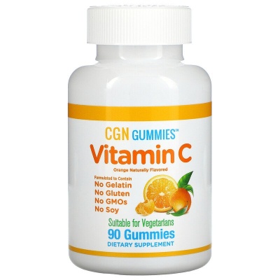 Витамины California Gold Nutrition жевательные таблетки с витамином C 90 таблеток