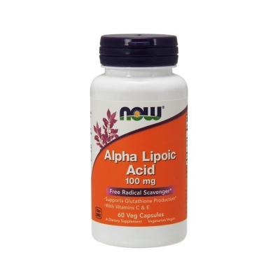 Антиоксидант NOW Alpha Lipoic Acid 100 мг 60 капсул