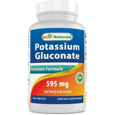 Витамины Best Naturals Pottassium Gluconate 595 мг 250 таблеток