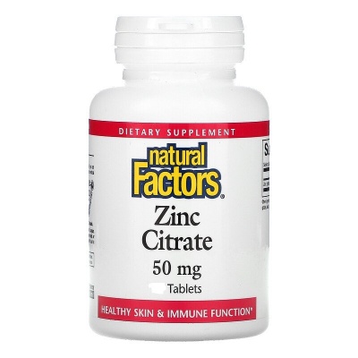 Витамины Natural Factors Citrate цинк 50 мг 30 таблеток