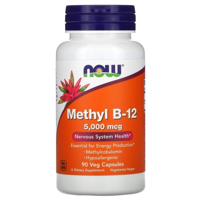 Витамины NOW Methyl B-12 5000 мг 90 капсул