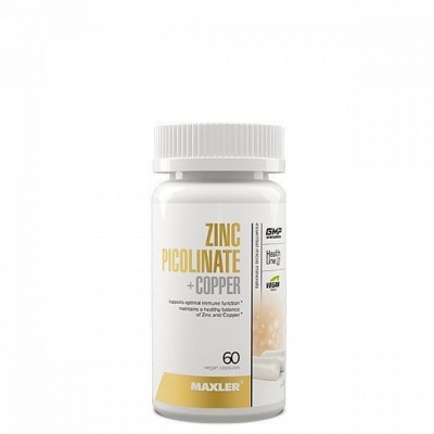 Витамины Maxler Zinc Picolinate+Copper 60 капсул