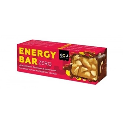 Батончик SOJ Energy Bar ZERO 45 гр