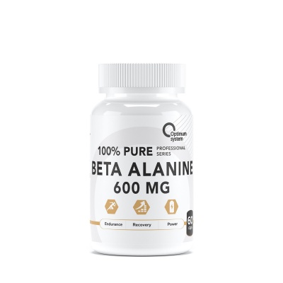 Аминокислота Optimum System Beta Alanine 100% Pure 600 мг 60 капсул
