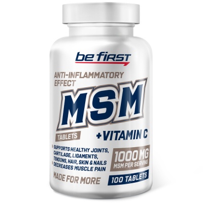 Хондропротектор Be First MSM 1000+Vitamine C 100 таблеток