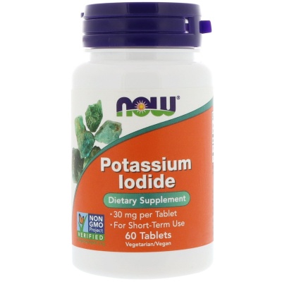 Витамины NOW Potassium Iodine 30 мг 60 таблеток