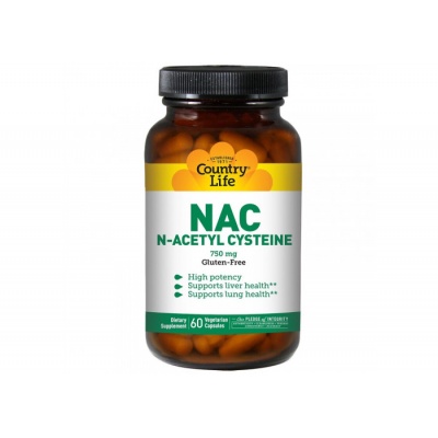 Антиоксидант Country Life NAC 750 мг 60 капсул