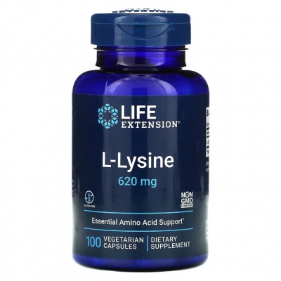 Аминокислота Life Extension L-Лизин 620 мг 100 капсул