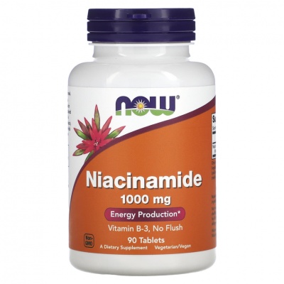 Витамины NOW Niacinamide (B3) 90 таблеток