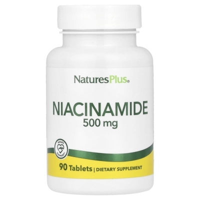 Витамины Natures Plus Niacinamide 500 мг 90 таблеток