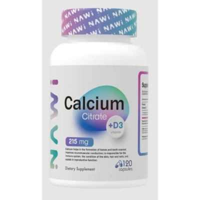 Витамины NAWI Calcium Citrate + Vitamin D3 120 капсул