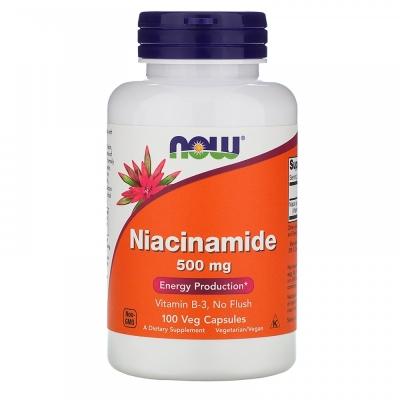 Витамины NOW Niacinamide 500 мг 100 капсул