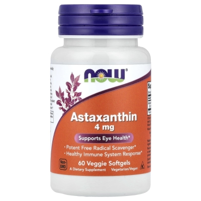 Антиоксидант NOW Astaxanthin 4 мг 60 капсул