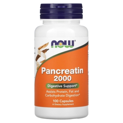 Антиоксидант NOW Pancreatin 2000 100 капсул
