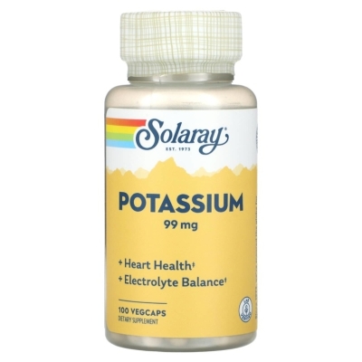 Витамины Solaray Potassium 99 мг 100 капсул